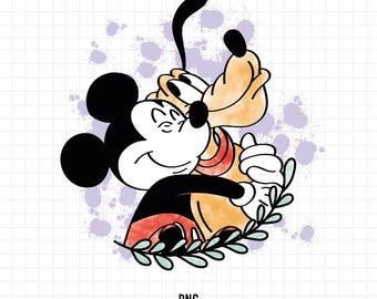 1032 - Musse Pigg och Pluto PNG. Disneyklassiker, Musse Pigg och Pluto PNG.