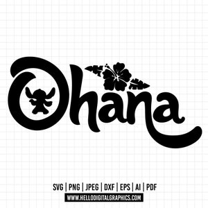 1344 -Ohana SVG/Ohana significa família svg/Ohana Cursive SVG/Decoração de parede de família SVG/svg-pdf-ai-eps-png-jpg-dxf/Arquivos de corte Cricut/Silhueta