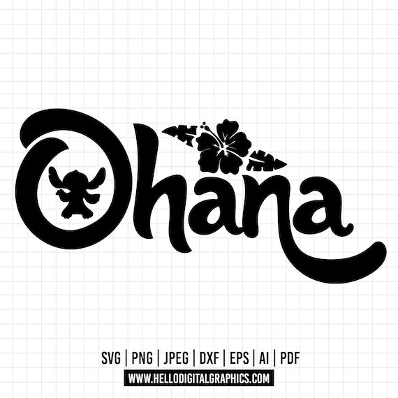 1344 - Stitch Ohana SVG, PNG, Eps - Lilo & Stitch, Ohana Means