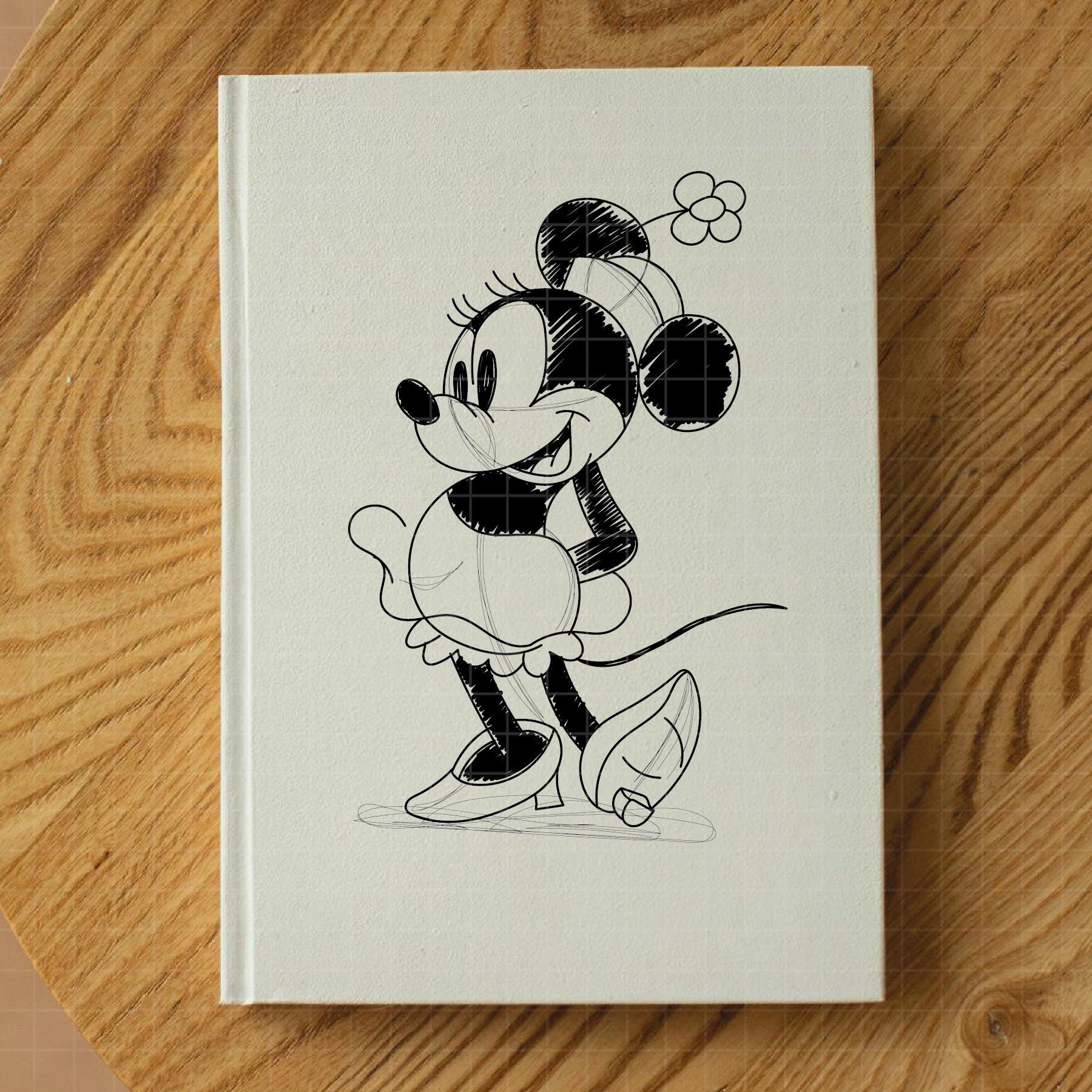 526 - ミッキーとミニーのスケッチ SVG、EPS、PNG - ミッキーとミニー