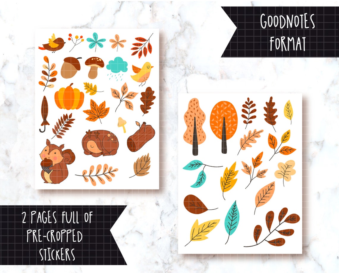 COD25 Functional autumn goodnotes stickers/Fall Sticker Etsy