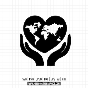 1334 - World Map SVG, World Map clipart, World Map Svg Cricut Cut File, World Map Silhouette Svg, Map Svg, includes svg/png/dxf files