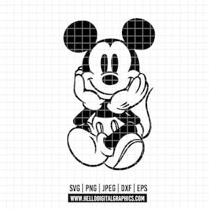 538 - Mickey SVG, Png, EPs - Personajes de Disney dtf. Clipart vectorial de Mickey. Mickey dtf. Mickey clásico svg