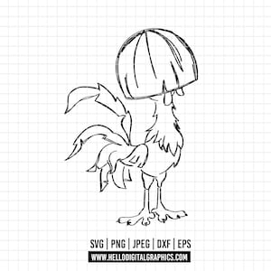 1973 - Heihei svg, Disneyy Princess Moana Sketch pack bundle SVG, EPS,PNG - Moana outline svg. Moana doodle Clipart vector. Moana line svg