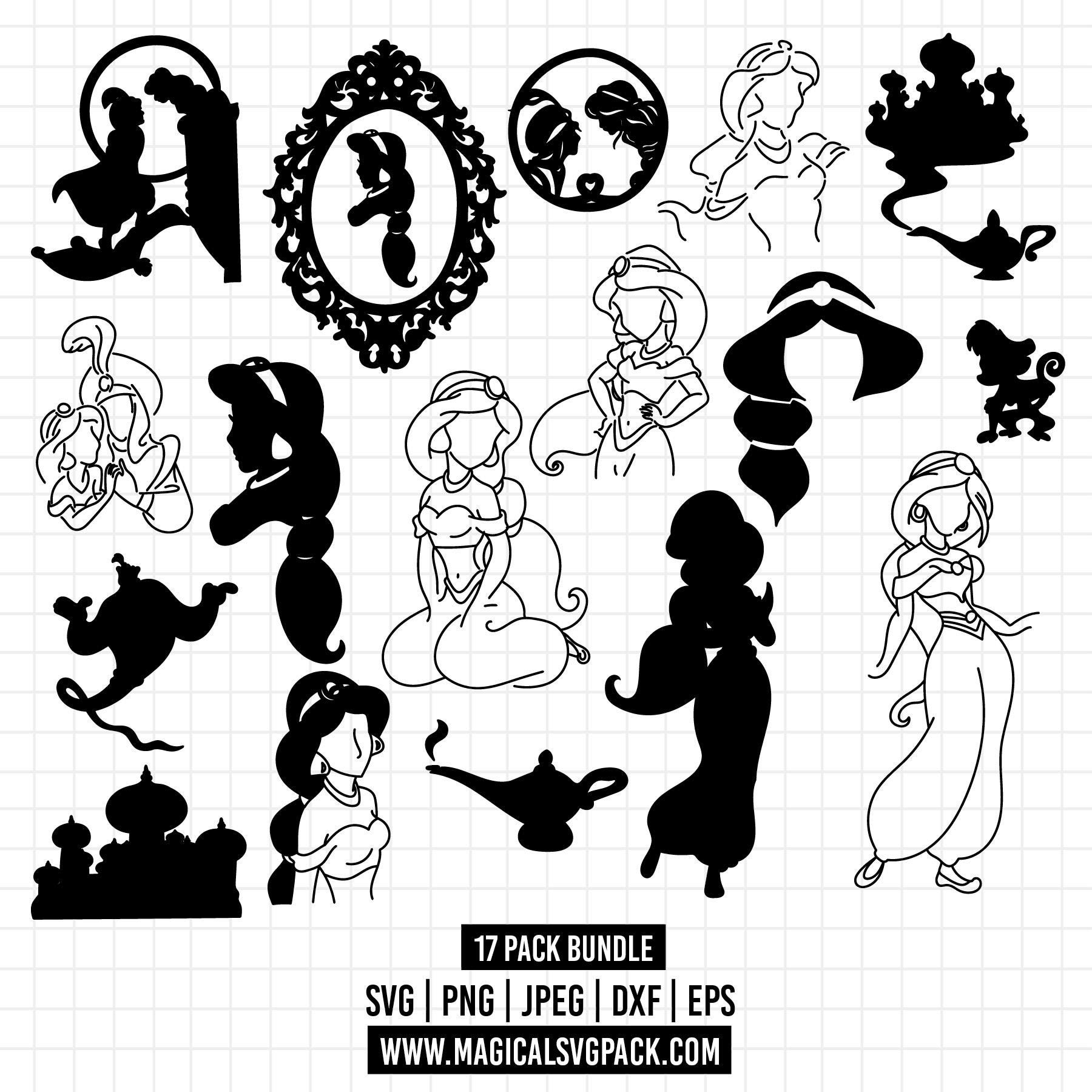 Aladdin silhouette - Etsy 日本