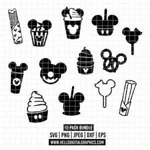 579 - Disneyy Snack Goals pack bundle SVG, EPS, PNG - Disneyy Snack Goals silhouette dtf. Mickeyy snack goals dtf. Disneey trips 2025