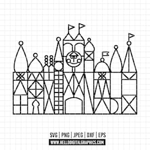 2902 - it's a small world disneeyy pack bundle SVG, EPS, PNG - Disneeyy-Inspired 'It's a small world' numbers and quotes set clipart vector.