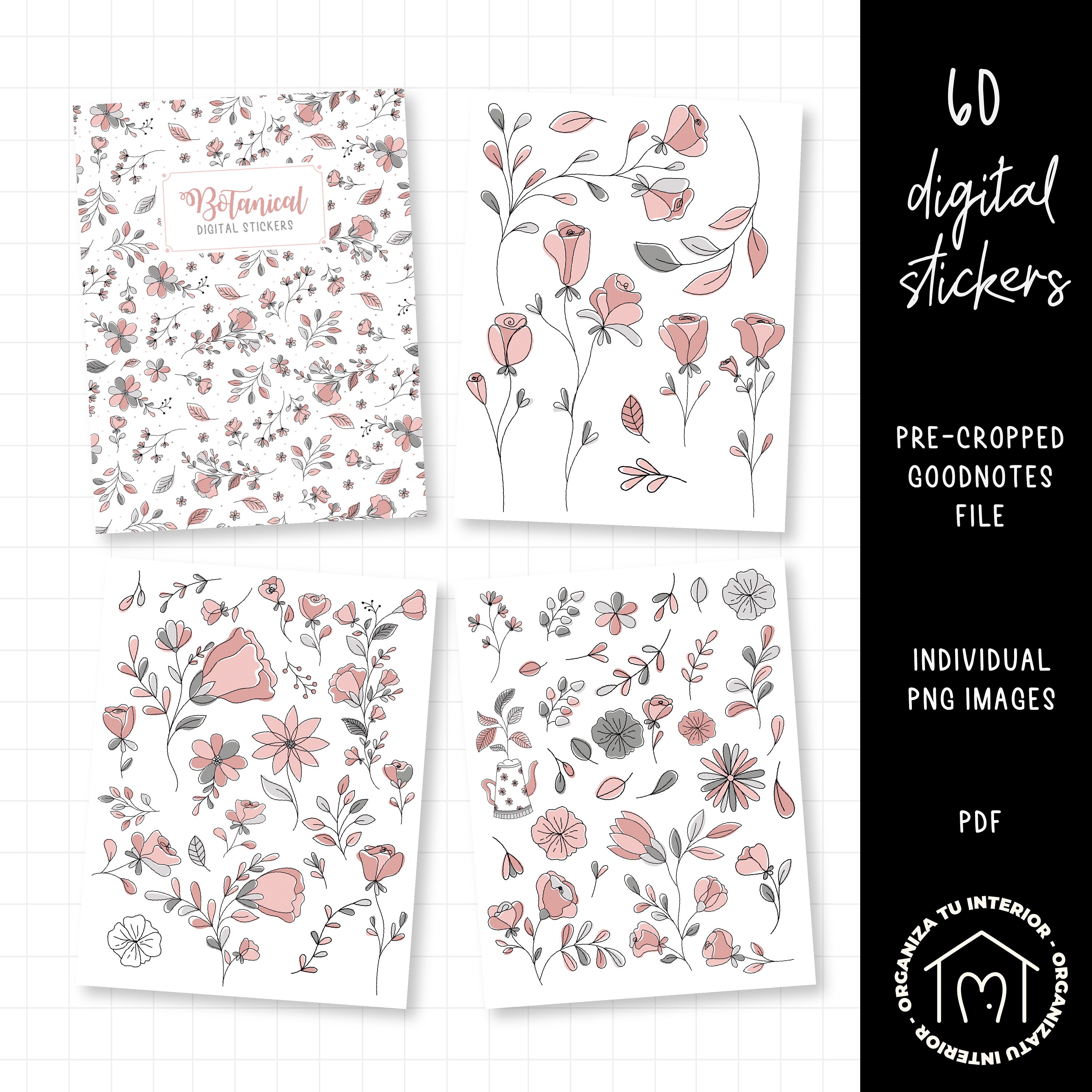 COD81 Goodnotes Stickers Botanical Stickers Botanical - Etsy