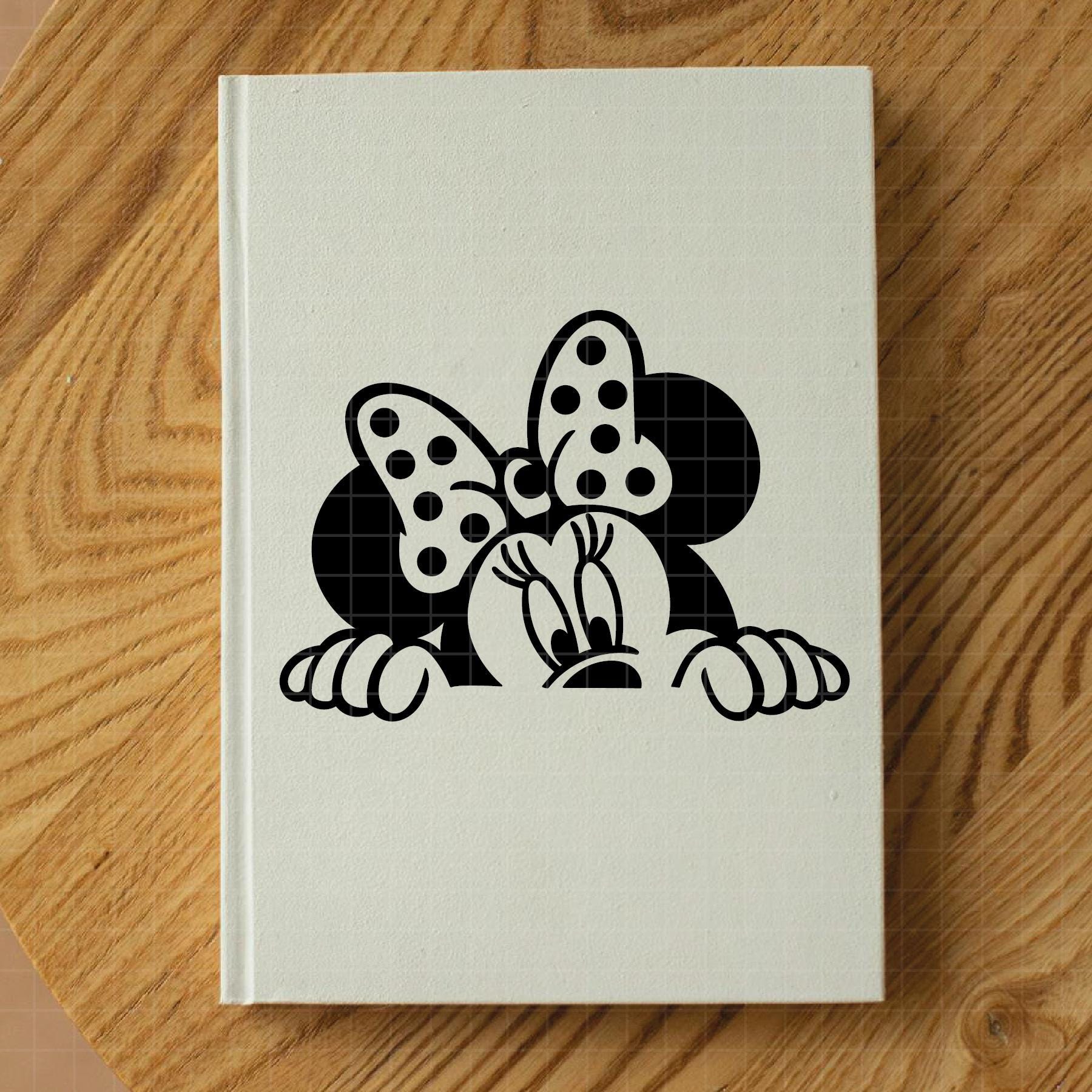 441 - ミニーが覗いている SVG、EPS、PNG - かくれんぼをするミニーの