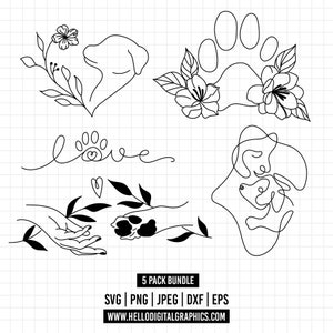1308 - hond SVG/hond clipart/Dog Paw Svg/Paw SVG/Animal Paw Svg/Animal Svg/Dog Paw/Paw Print/Animal Print/Cut-bestanden voor Cricut/silhouet