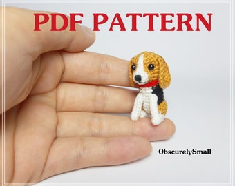 Petit Crochet Beagle Dog Pattern - Amigurumi Pattern - Fichiers PDF Téléchargement instantané