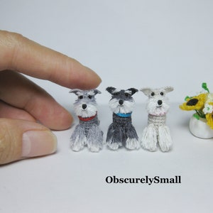 Tiny Crochet Schnauzer - Amigurumi Dog - Made to Order