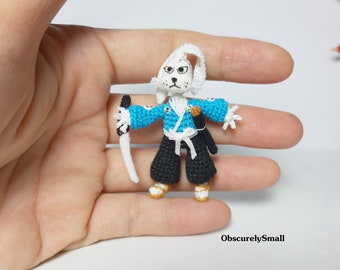Tiny crochet doll - Dollhouse miniature - Amigurumi doll - Made to Order