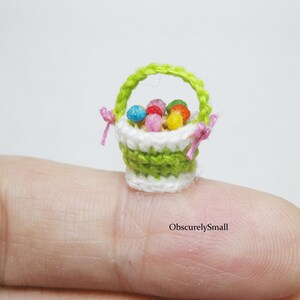 Tiny Crochet Eggs Basket - Amigurumi Egg Baskets - Made to Order