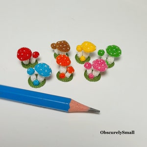 Miniatuur gehaakte paddenstoel - kleine gehaakte paddenstoelen - op bestelling gemaakt