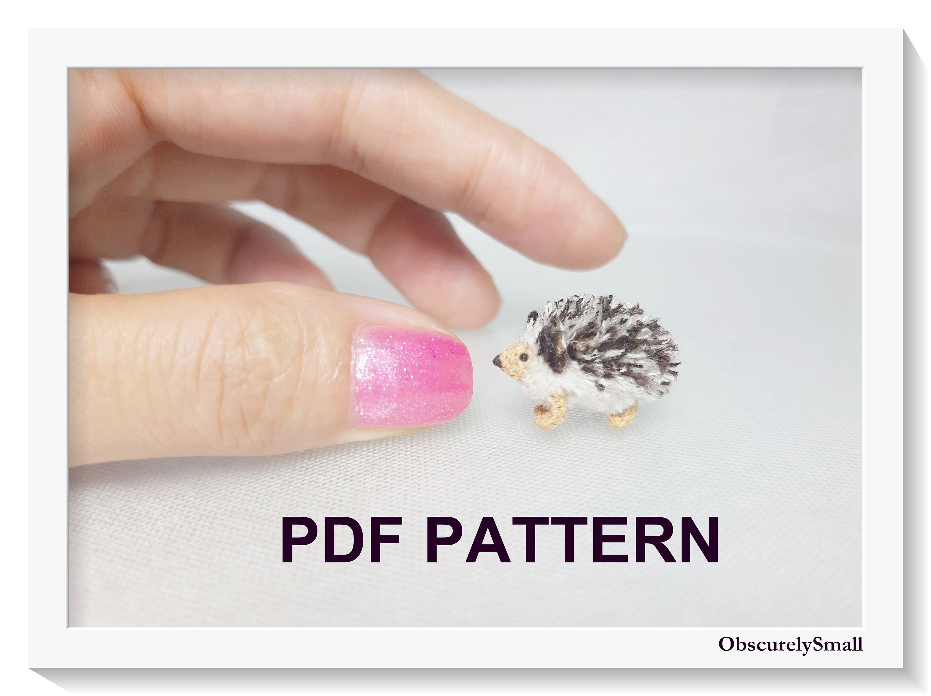Micro Crochet Hedgehog Pattern: Amigurumi