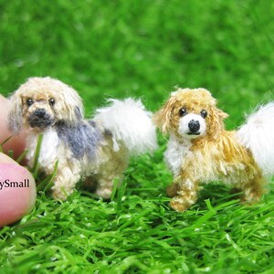 Miniature Crochet Tibetan Spaniel - Amigurumi Dog - Made to Order