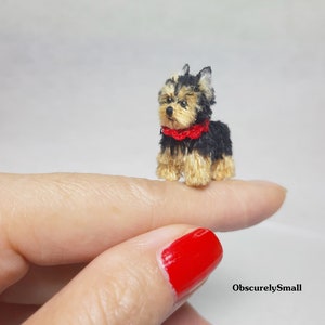 Miniature Yorkipoo - Crochet tiny dog -  Tiny Amigurumi Animals - Miniature Dog Stuffed Animals