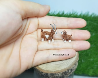 Miniature Crochet Goat - Amigurumi Goat - Made to Order