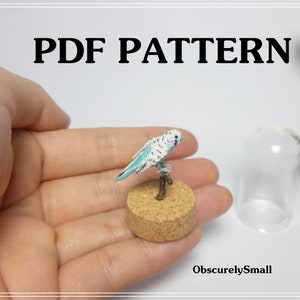 Tiny Crochet Budgerigar Pattern Amigurumi Pattern PDF Files Instant Download image 1
