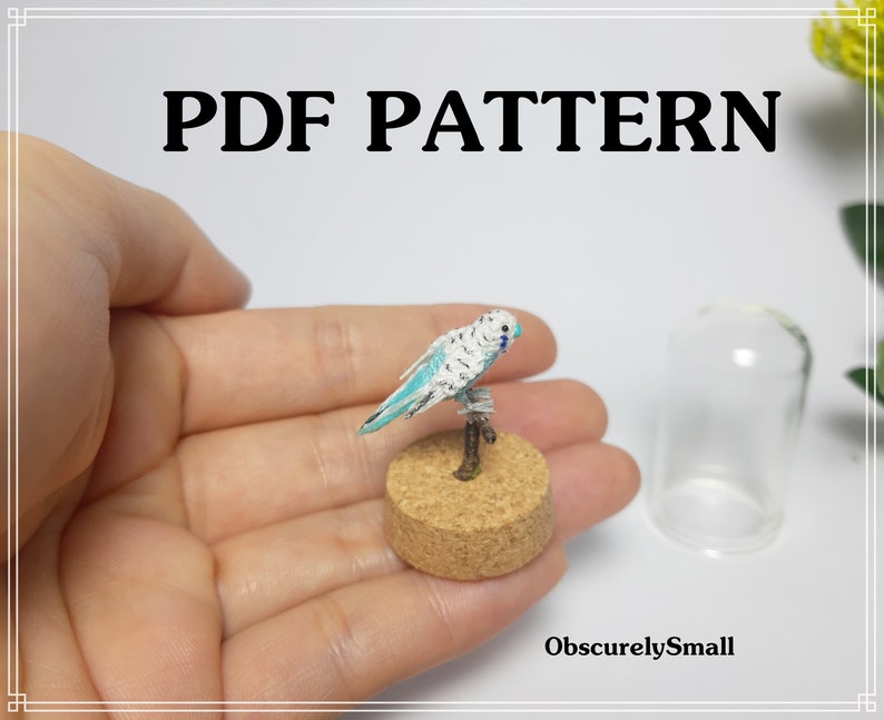 Tiny Crochet Budgerigar Pattern Amigurumi Pattern PDF Files Instant Download image 1