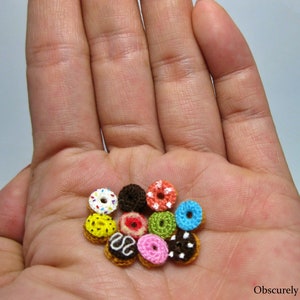 Tiny Crochet Donut - Amigurumi Donut - Made to Order