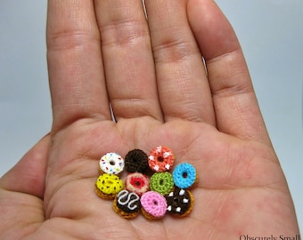 Tiny Crochet Donut - Amigurumi Donut - Made to Order