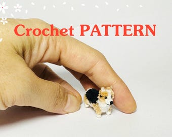 Tiny Crochet Corgi Dog Pattern, Amigurumi (PDF Download)