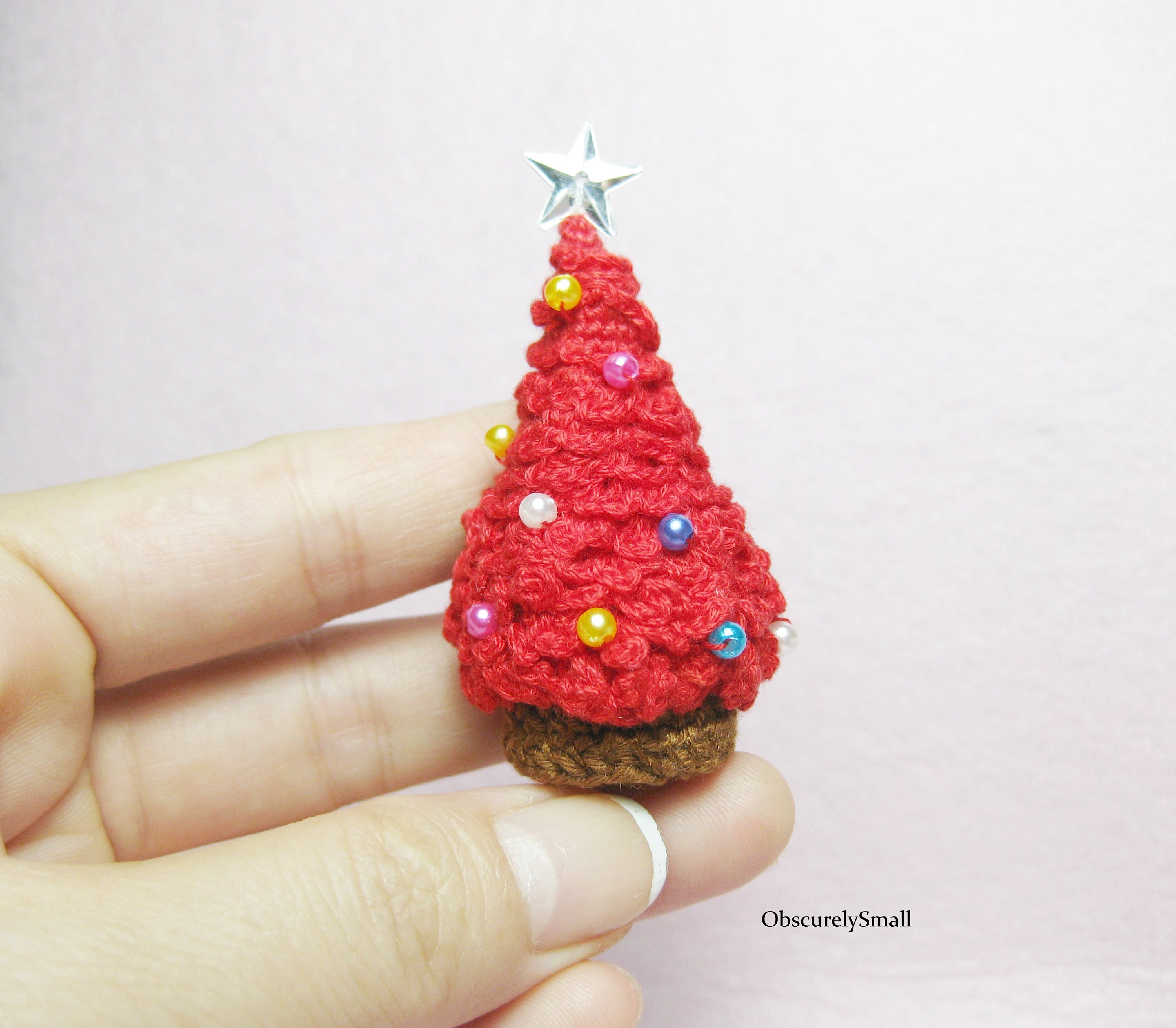 Mini Christmas Tree with Crochet Ornaments - All About Ami