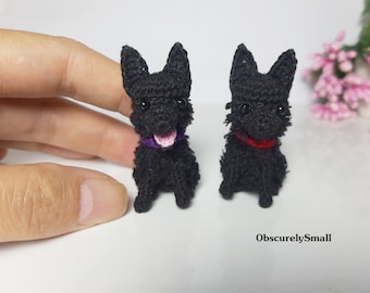 Schipperke - Black Dog - Crochet Dog - Schipperke crochet - Dog Stuffed Animals - Made To Order