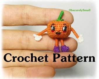 Crochet Halloween Pumpkin Pattern: Tiny Amigurumi (PDF Pattern)