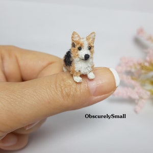 Tiny Crochet Adorable Welsh Corgi - Amigurumi Dog -  Made to Order