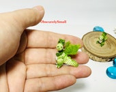 Crochet Dragon: Miniature Green Tyrannosaurus, Winged Dino