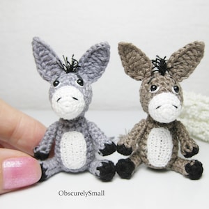 Cute Crochet Donkey - Amigurumi Donkey - Made to Order