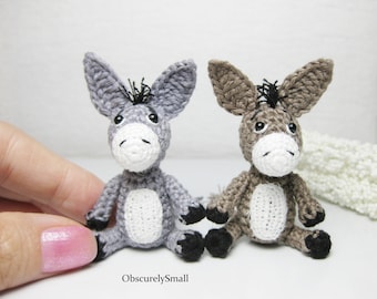 Crochet Donkey – Handmade Cotton Amigurumi Toy
