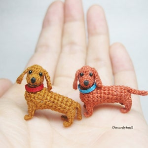 Kleiner gehäkelter Dackel - Amigurumi Hund - Made to Order