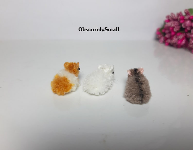 Hamster Crochet Micro Hamster Tiny Crochet Dollhouse Miniature Animal Made To Order image 6