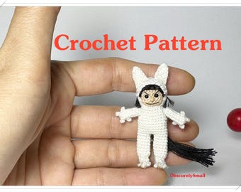 Miniature Crochet Doll Pattern – Amigurumi Doll  (PDF Download)