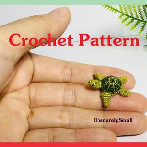 Pattern Turtle - Mini Crochet Turtle - Amigurumi Pattern - English PDF pattern - PDF Files Instant Download.