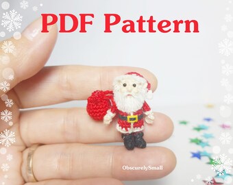 Tiny Crochet Santa Claus Pattern - Amigurumi Pattern - PDF Files Instant Download