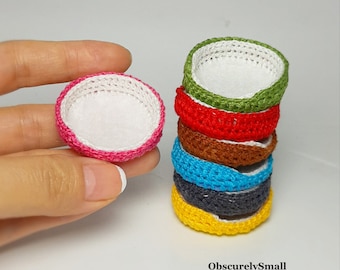 Tiny Crochet Basket for Mini Dogs and Cats - Made to Order