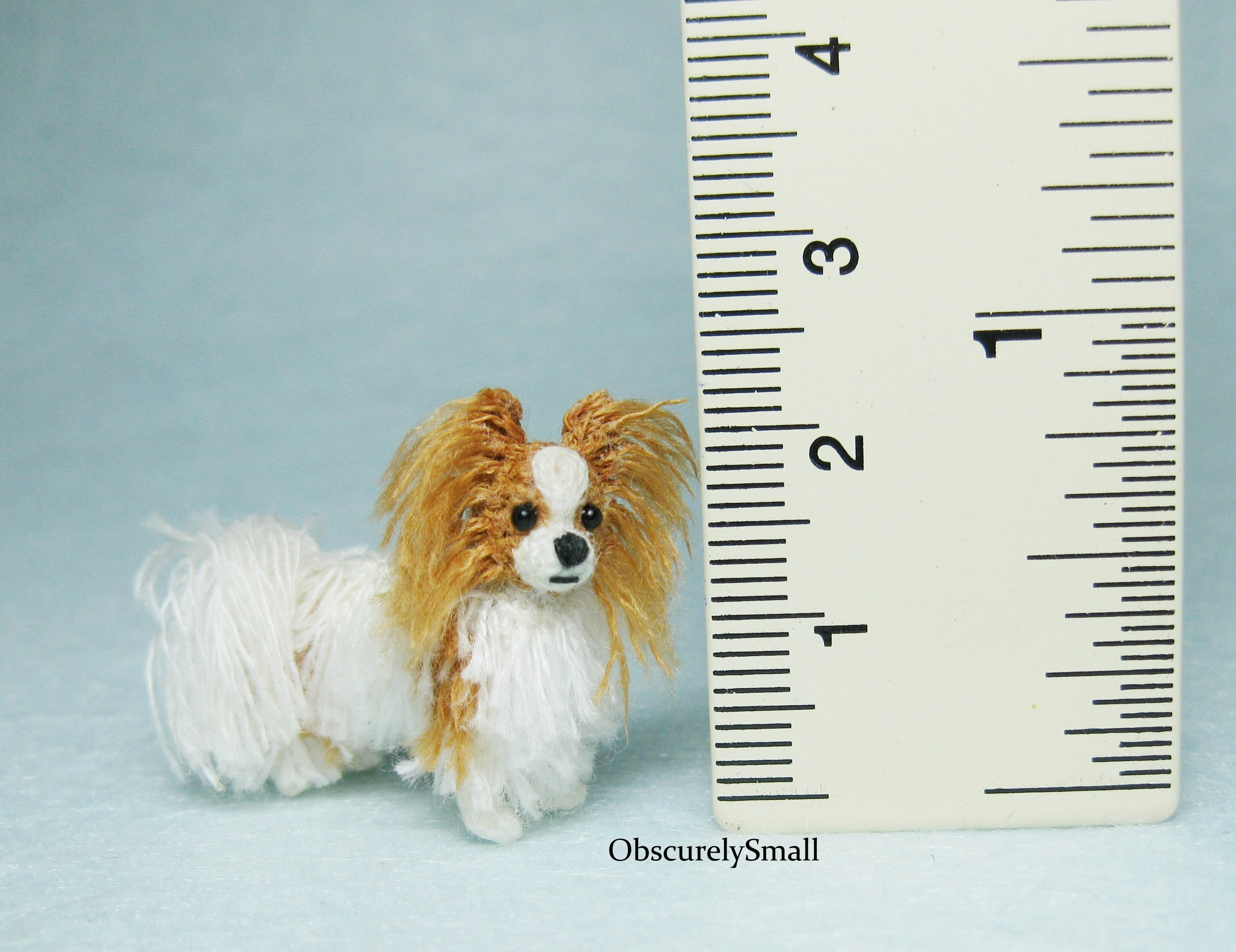 小さなかぎ針編みのパピヨン - 編みぐるみ犬 - オーダーメイド - Etsy 日本