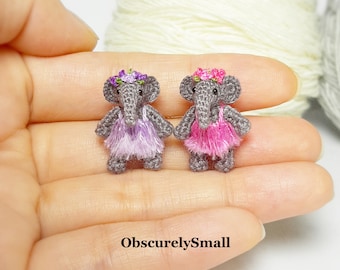 Kleine gehaakte olifant - Amigurumi olifant - op bestelling gemaakt