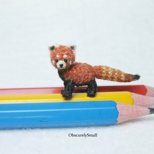 Micro Crochet Red Panda - Amigurumi Panda - Made to Order