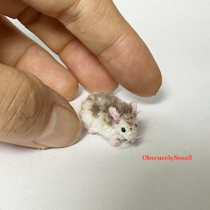 Micro Crochet Hamster: Tiny Miniature Dollhouse Animal image 9