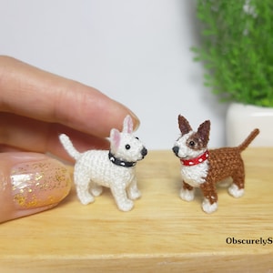 Tiny Crochet Bull Terrier: Miniature Amigurumi Dog