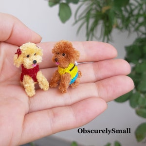 Tiny Crochet Poodle Dog - Amigurumi  Poodle - Made to Order