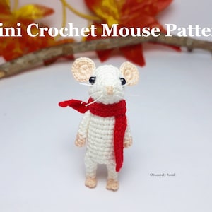 Mini modello di topo all'uncinetto - Modello di topo Amigurumi - Download istantaneo PDF