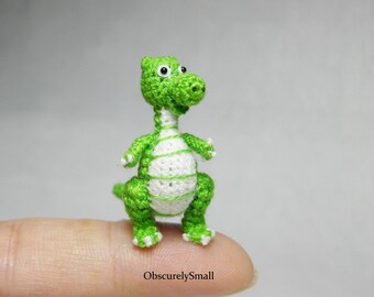 Tiny Amigurumi Dinosaur: Handmade Crochet Miniature