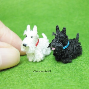 Tiny Crochet Scottish Terrier - Amigurumi Dog - Made to Order